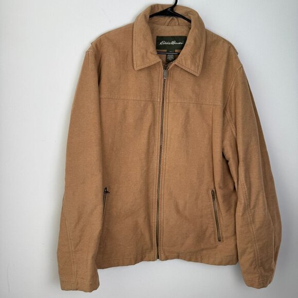 Eddie Bauer Jacket Mens Medium Weight Tan Size Large Tall Holiday 06' - Picture 3 of 10